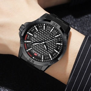 Reloj de cuarzo impermeable con esfera grande y manecillas luminosas, reloj de pulsera para hombre con ventilación, reloj de moda de alta gama para hombre. - Product Image 6