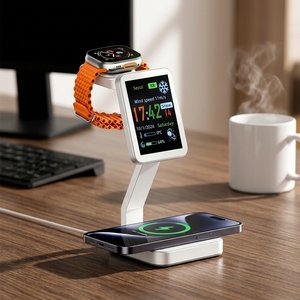 Station de charge sans fil 3 en 1, <span class=keywords><strong>chargeur</strong></span> rapide 15W, <span class=keywords><strong>chargeur</strong></span> sans fil magnétique pour téléphones, écouteurs, montres, module de montre amovible - Product Image 6