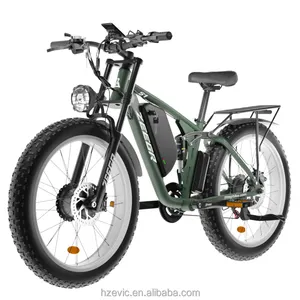 OEM 26 Inch 48V 1000W Dual Motor Full Suspension Ebike Mtb Dirt E Bike Mountain Electric Bike Fat Tire Electric Bicycle