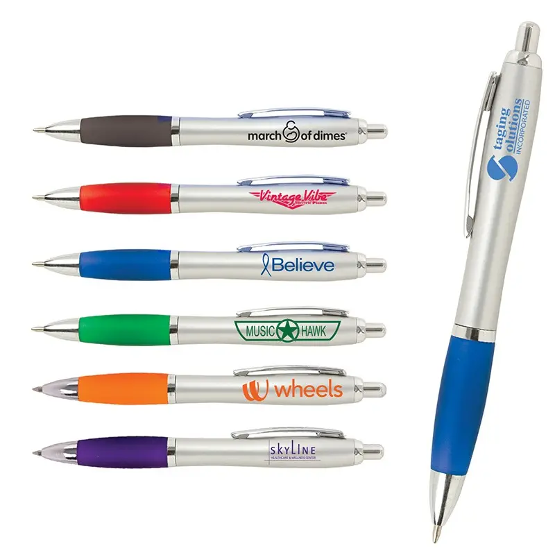 Best Verkopende Promotiepen Met Rubberen Grip Goedkope Balpen Groothandel Aangepaste Pen Met Logo
