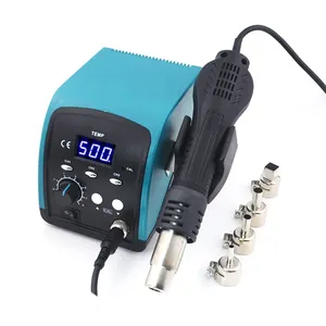 858D 750W นำจอแสดงผลดิจิตอล Rework desoldering Station บัดกรีปืนลมร้อนกับโทรศัพท์มือถือซ่อมสถานี