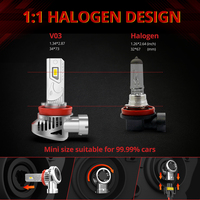 Installation non destructive 70w V03 phare LED de voiture 9005 9006 source de lumière LED lentille directe avec Laser H8 9012 H10 H7 Led