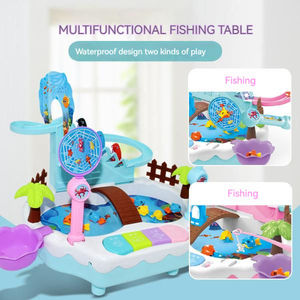 Jouets de pêche électriques pour enfants, ensemble de machine à pêcher pingouin, jeux de table, escalade d'obstacles, lumières, musique, histoires éducatives précoce - Product Image 3