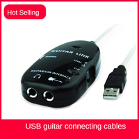 Gitar ses kartı USB ses arabirimi gitar klavye USB bağlantı kablosu amplifikatör ve efektler, PC / Mac kayıt