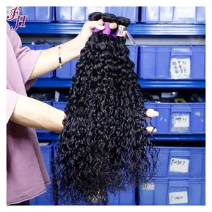 FH משלוח מדגם 100% שיער לא מעובד גלם הודי שיער weave צרור ליישר בתולה עמוק מתולתל שיער טבעי חבילות