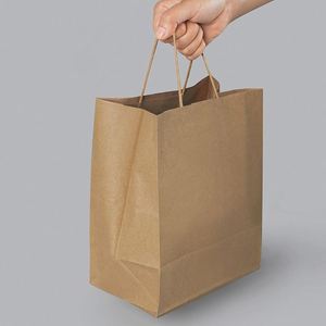 Customized Eco-Friendly Kraft Paper Bags for Food Packaging <b>Clothes</b> Shopping & Gift Giving with Your Own Logo - Product Image 4