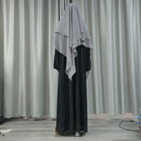 Grande taille, hijabs instantanés islamiques, mousseline de soie à deux couches, couleur unie, mode Khimar Eid Ramadan, femmes musulmanes, Niqab, hijab, écharpe de prière