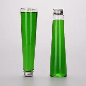 200ml PET Cone Shaped Plastic Bottle for Juice Packaging Cosmetic Packaging