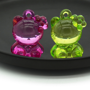 Hạt Thủy Tinh Trong Suốt Hoạt Hình Acrylic Bán Chạy Hạt Rời <span class=keywords><strong>Hello</strong></span> <span class=keywords><strong>Kitty</strong></span> Mặt Dây Chuyền Cá Tính Trang Sức Tự Làm Hạt Trang Sức - Product Image 4