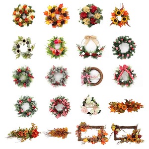 Giá Rẻ Bán Handmade Cây Nhân Tạo Và Hoa Lụa <span class=keywords><strong>Hydrangea</strong></span> Magnolia Vòng Hoa Cho Cửa Trước Trang Trí Đám Cưới - Product Image 3