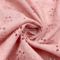 Évider tissé français guipure fantaisie style teint clair coloré 95gsm 60s voile coton broderie tissu