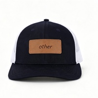 Casquette de camionneur avec patch en cuir personnalisé, casquette snapback perforée premium à 6 panneaux, style streetwear, respirante, taille unique réglable