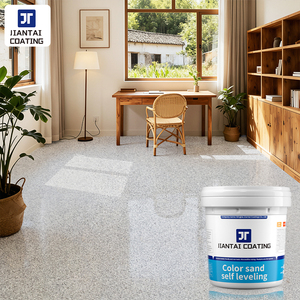 สีทาพื้นอีพ็อกซี่กันฝุ่นแบบใหม่ ผสมทรายสี ปรับระดับได้เอง ไม่ต้องใช้รอยต่อ  น้ำยาเคลือบพื้นทรายสี - Product Image 1