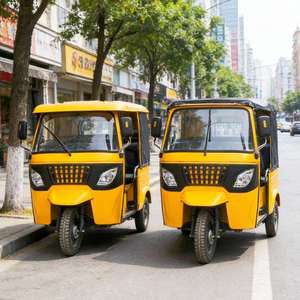 Tuk Tuk de Gasolina, Último Modelo, <span class=keywords><strong>Triciclo</strong></span> de 3 Ruedas <span class=keywords><strong>con</strong></span> Motor de Gasolina, Carrocería Cerrada, Alta Potencia, para Taxi de Pasajeros - Product Image 6