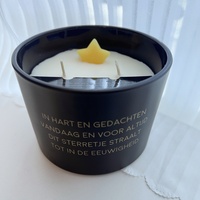 Schwarze & Lederduft-Kerze im Glasgefäß, Aromatherapie-Kerze für Wohnraumdekoration, Luxuriöse Duftkerze als Geschenk für Erwachsene
