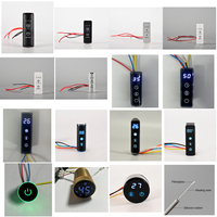 Termostato Inteligente WIFI Digital a Prueba de Agua de 32 mm con Pantalla Redonda Negra, Programable, para Calentador de Toallas Eléctrico, Interruptor de Control de Temperatura