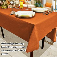 Nappe de table orange à 3 couches pour 2 joueurs (papier) + 1 nappe de table pour 1 joueur, idéale pour les fêtes et les hôtels