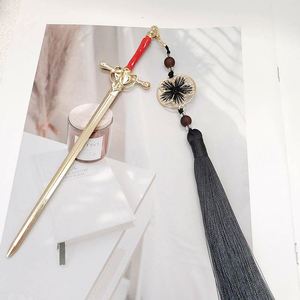 กิ๊บติดผมรูปดาบโลหะประดับพู่สำหรับผู้หญิง - Product Image 5