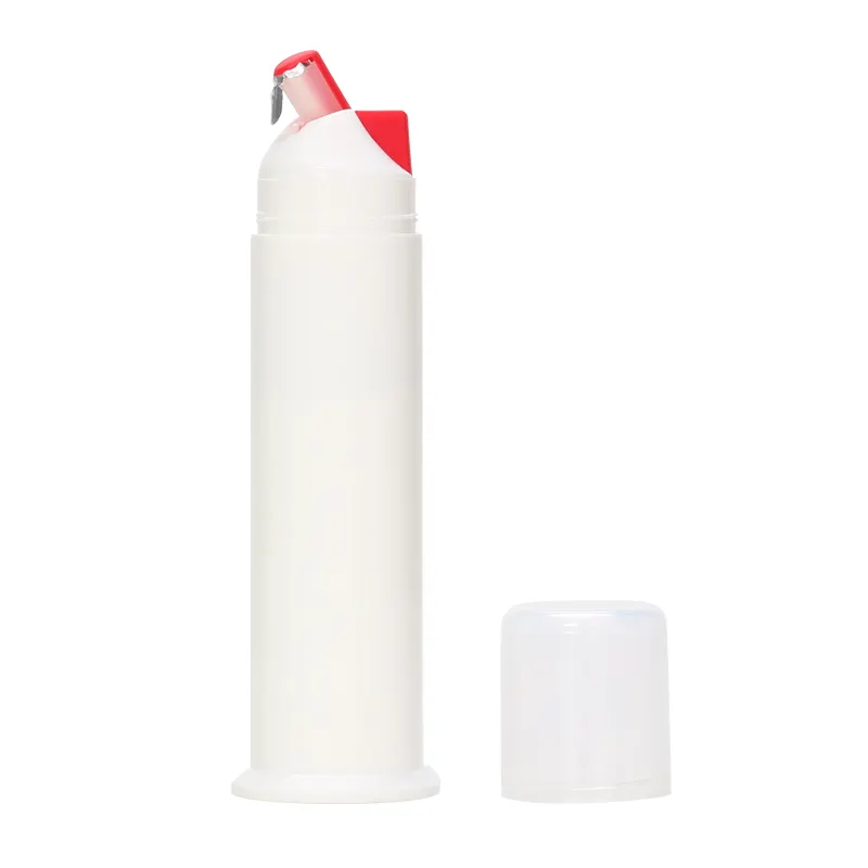 歯磨き粉プラスチック真空歯磨き粉チューブ用ポンプ付き新製品ホワイトクリーム100gエアレスボトル