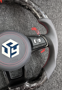 Per Volkswagen VW <span class=keywords><strong>Polo</strong></span> MK <span class=keywords><strong>Golf</strong></span> <span class=keywords><strong>5</strong></span> 6 7 7.<span class=keywords><strong>5</strong></span> 6R Passat CC Gti Gte volante a fondo piatto in pelle - Product Image 2