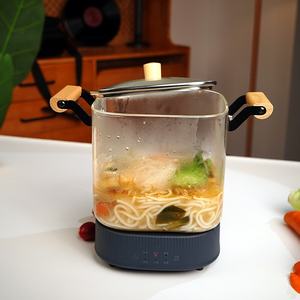 Wholesale Modern Design Borosilicate Square Glass Cookware with Lid Induction Cooker Suitable for Home Use with Color <b>Box</b> - Product Image 4