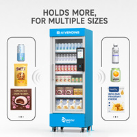 Máquina Expendedora Inteligente con Visión Artificial, 570L, Refrigerada por Aire, para Snacks y Bebidas, con Certificación CE ISO9001, para Tiendas, Fábricas y Cantinas