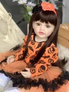 Muñeca Reborn <span class=keywords><strong>de</strong></span> Porcelana Suave, Vestido Grande <span class=keywords><strong>de</strong></span> Ángel, Juguetes DIY, Muñeca Elsa <span class=keywords><strong>de</strong></span> Tamaño Real para Niñas - Product Image 5