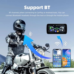 Écran de moto CarPlay à dégagement rapide de 6,25 pouces, détachable, IP67, prise en charge du CarPlay sans fil, Android Auto pour <span class=keywords><strong>scooter</strong></span>, moto - Product Image 2