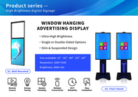 Pantalla LCD de 27 Pulgadas para Interiores, Pantalla Digital Android Colgante para Publicidad en Paredes, Proveedor de Pantallas para Centros Comerciales