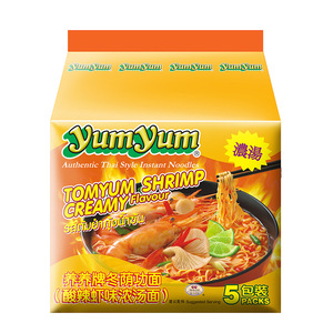 บะหมี่กึ่งสำเร็จรูปนำเข้าจากไทย แพ็คใหญ่ รสต้มยำกุ้ง รสเผ็ดเปรี้ยว ไขมันต่ำ โด่งดังทางอินเทอร์เน็ต ทำจากแป้งสาลีหลัก - Product Image 6
