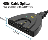 Commutateur HDMI 4K 3 entrées 1 sortie, sélecteur Ultra HD 2160P, hub 3 ports avec commutateur manuel à pression pour PS5, Xbox, PC, HDTV, projecteur