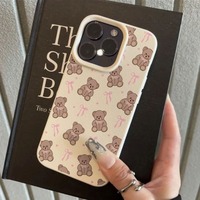 Coque de téléphone portable antichoc en cuir texturé avec nœud mignon pour iPhone 16 15 17 Air 18 Pro Max