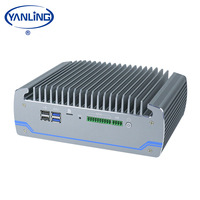 Mini PC Industrial Sin Ventilador de China, Doble Núcleo Intel I5 7360U, 2 Puertos Ethernet, Cliente Ligero, Computadora Integrada