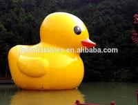 Canard jaune flottant gonflable de grande taille, canard de dessin animé gonflable promotionnel pour l'eau