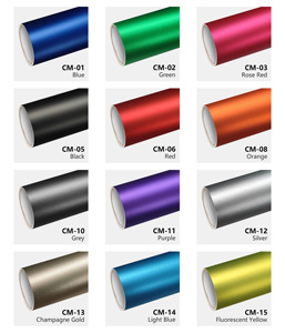 Großhandelspreis Chrom Matt Metallic Seidenmatt Farbe Hochwertige Autofolierungsrolle Fahrzeug Auto Wrap Vinyl - Product Image 5