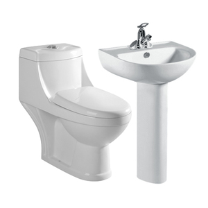 Offre Spéciale populaire sanitaire costume salle de bain deux pièces cuvette de toilette piédestal évier salle de bain toilette ensemble pour hôtel - Product Image 5