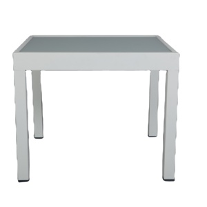 Leisure Outdoor 90/180cm Outdoor Dining <b>Table</b> With <b>Aluminum</b> Glass Top Extendable for Courtyard Use - Product Image 2