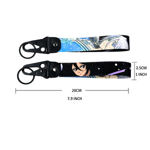 100 modèles de porte-clés en cuir avec logo d'anime mélangés, bec d'aigle, accessoires <span class=keywords><strong>DBZ</strong></span> Luffy Bleach, porte-clés de moto, porte-clés de poignet à bec d'aigle - Product Image 4