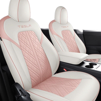 Housse de siège de voiture en cuir compatible avec les airbags, résistante à la saleté, protection de siège pour Tesla, ajustement personnalisé pour la plupart des voitures