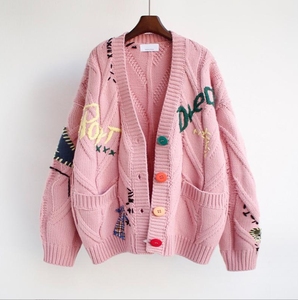 <span class=keywords><strong>2023</strong></span> suéter bordado perezoso de <span class=keywords><strong>moda</strong></span> con letras nuevas de Otoño/<span class=keywords><strong>Invierno</strong></span> para <span class=keywords><strong>mujer</strong></span> - Product Image 1