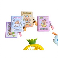 Carnet créatif 2026 Capybara Cartoon Mini avec reliure cousue, verrou et clé, idéal pour étudiant, cadeau ou journal de voyage