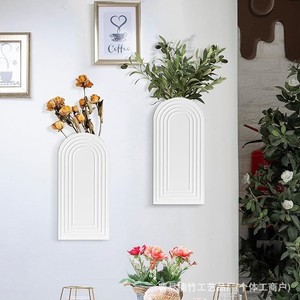Wall Vase Wooden Hanging Vase For Living Room Bedroom Office Minimalist Design Floral <b>Display</b> Bud Shape - Product Image 4