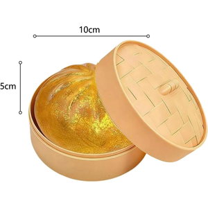 Juguete Sensorial Antiestrés OEM de Rebote Lento con Forma de Dumpling, Juguete de Descompresión con Forma de Dumpling Dorado con Vaporizador Incluido - Product Image 3