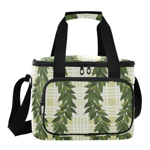 Sac isotherme personnalisé Maile Lei, grande capacité, motif hawaïen Palaka, sac de pique-nique portable pour le camping en famille - Product Image 1