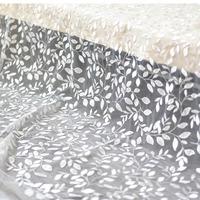 Tissu en dentelle blanche à petites feuilles, tulle brodé motif floral élégant pour robes et rideaux féminins
