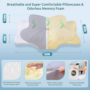 Almohada Ergonómica de Espuma Viscoelástica con Sonido Blanco y Conducción Ósea para Aliviar el Dolor Muscular y Dormir Profundamente - Product Image 3