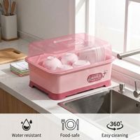 Armoire porte-vaisselle en plastique Fournitures de cuisine Armoire de rangement pour séchage de vaisselle pour la maison et la cuisine Usage quotidien Vente en gros Approvisionnement en vrac