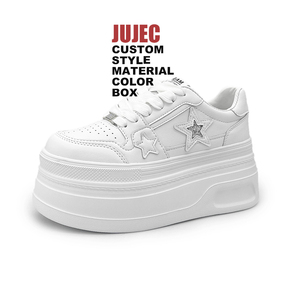 2025 baskets à logo personnalisé chaussures à plateforme épaisse <span class=keywords><strong>pour</strong></span> femmes baskets blanches confortables baskets Basket <span class=keywords><strong>pour</strong></span> <span class=keywords><strong>femme</strong></span> fabriquées sur mesure - Product Image 1