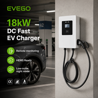 EVEGO Nouveau chargeur rapide CCS1 EV 18kW, station de charge DC GBT, commerciale, OCPP 2.0.1, certifiée TUV ETL, protection IP55, 2 ans de garantie