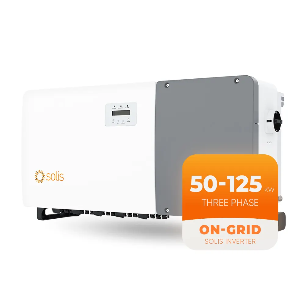 Solis Three Phase Solar Hybrid Inverter 50KW 60KW 80KW 100KW 110KW 125KW On Grid Tie 3 Phase PV Inverter